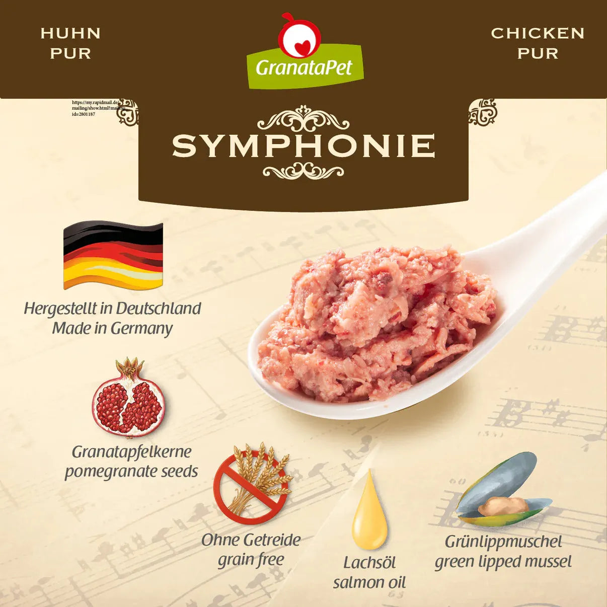 GranataPet Symphonie - No. 5 Chicken PUR Cat Wet Food