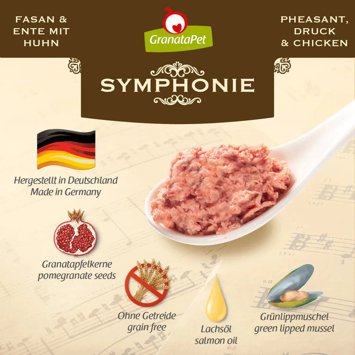 GranataPet Symphonie - No. 8 Pheasant & Duck with Chicken Cat Wet Food