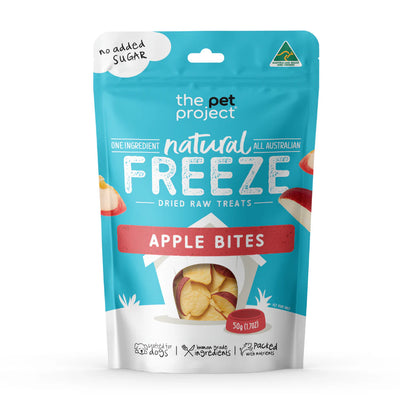 The Pet Projcet Dog Treats Freeze Dried Apple Bites 50g