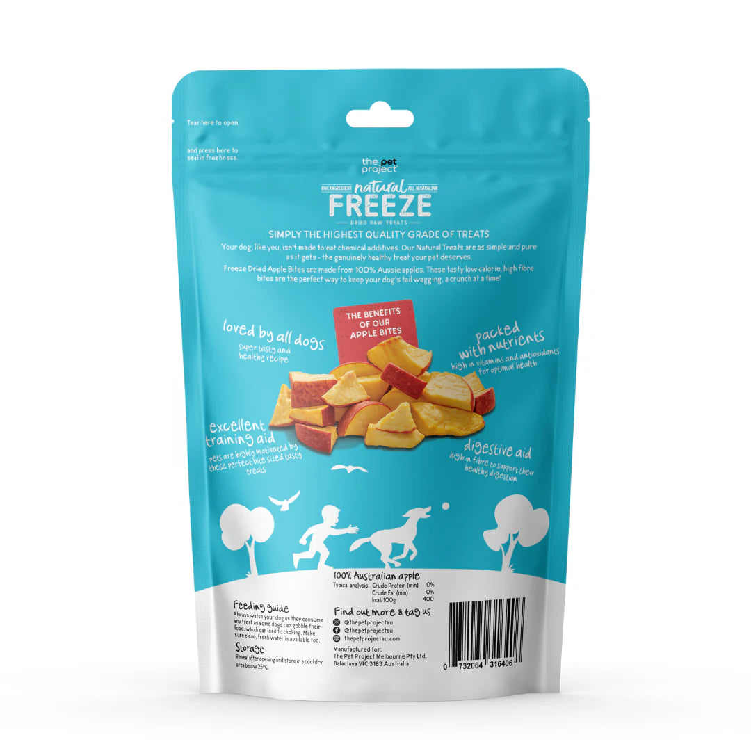 The Pet Projcet Dog Treats Freeze Dried Apple Bites 50g
