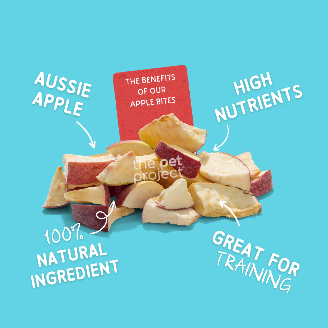 The Pet Projcet Dog Treats Freeze Dried Apple Bites 50g