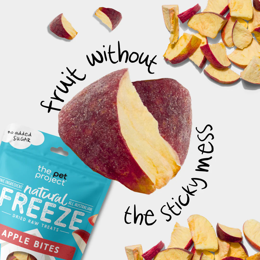 The Pet Projcet Dog Treats Freeze Dried Apple Bites 50g