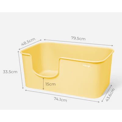 MANGO Open Oversized Splash-Proof Giant Cat Litter Box