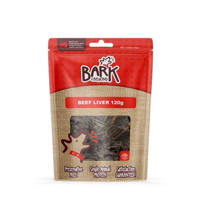 Bark & Beyond Dog Treats Beef Liver 120g