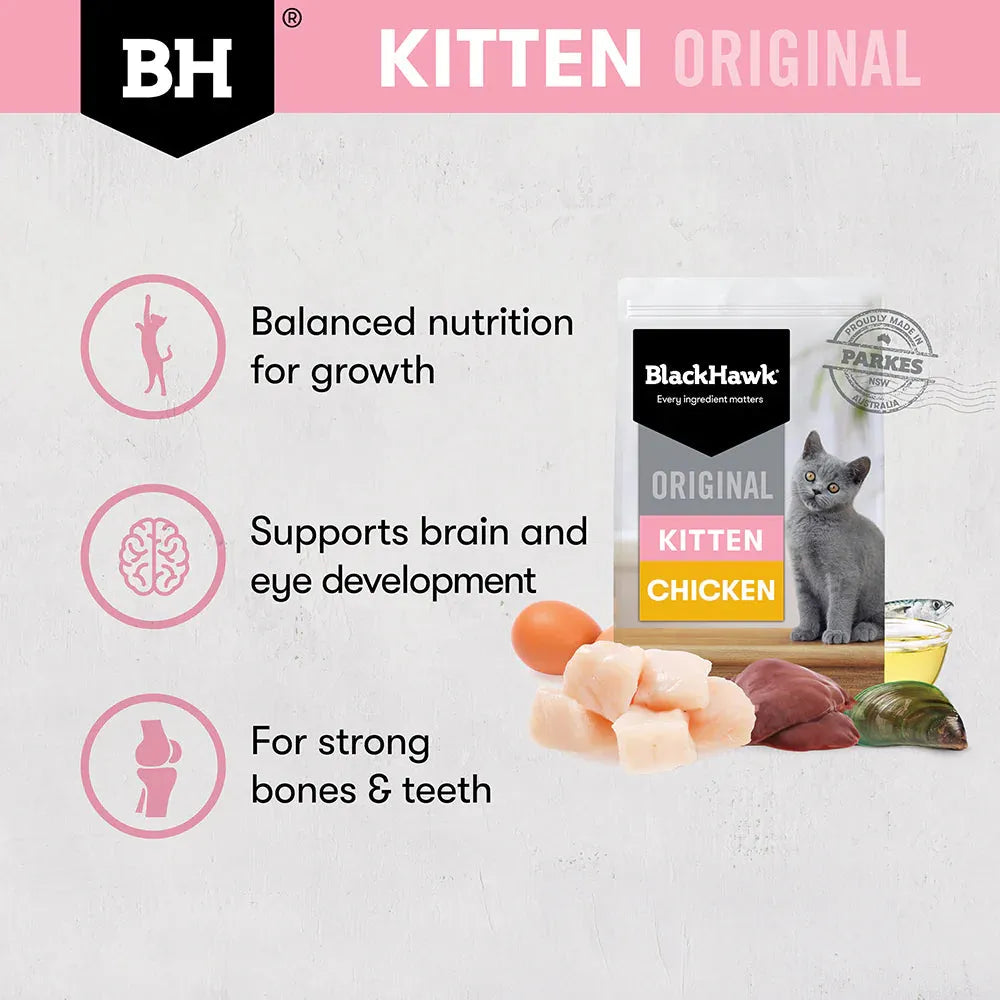 Black Hawk Kitten Cat Dry Food Chicken