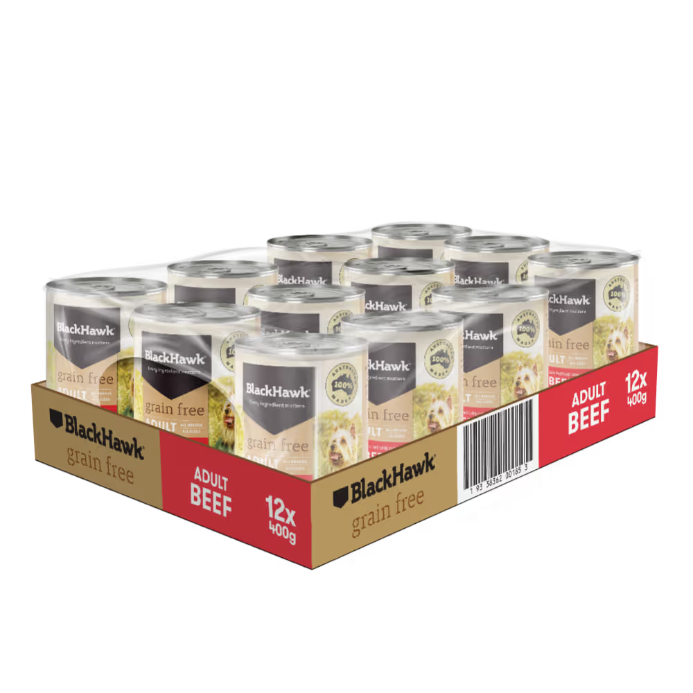 Black Hawk Dog Wet Food Grain Free Beef Cans