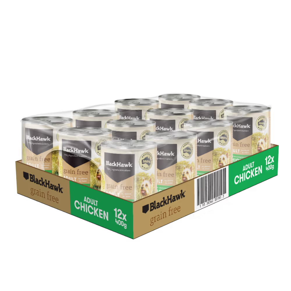 Black Hawk Dog Wet Food Grain Free Chicken Cans