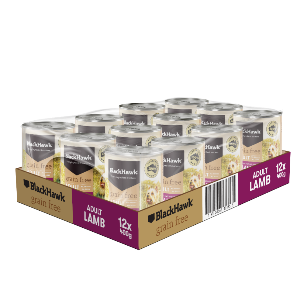 Black Hawk Dog Wet Food Grain Free Lamb Cans