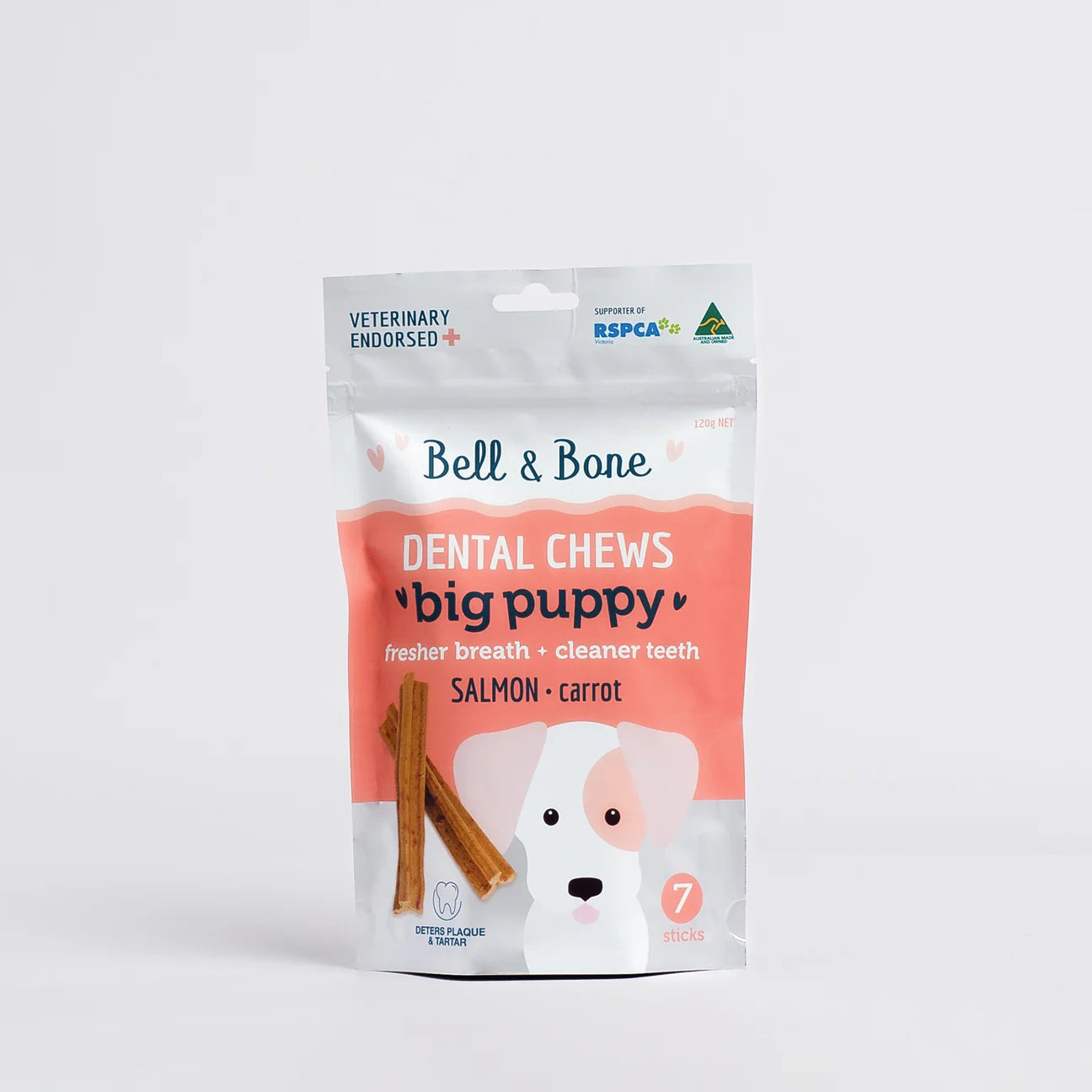 Bell and Bone Dog Dental Sticks - Puppys - Salmon and Coconut