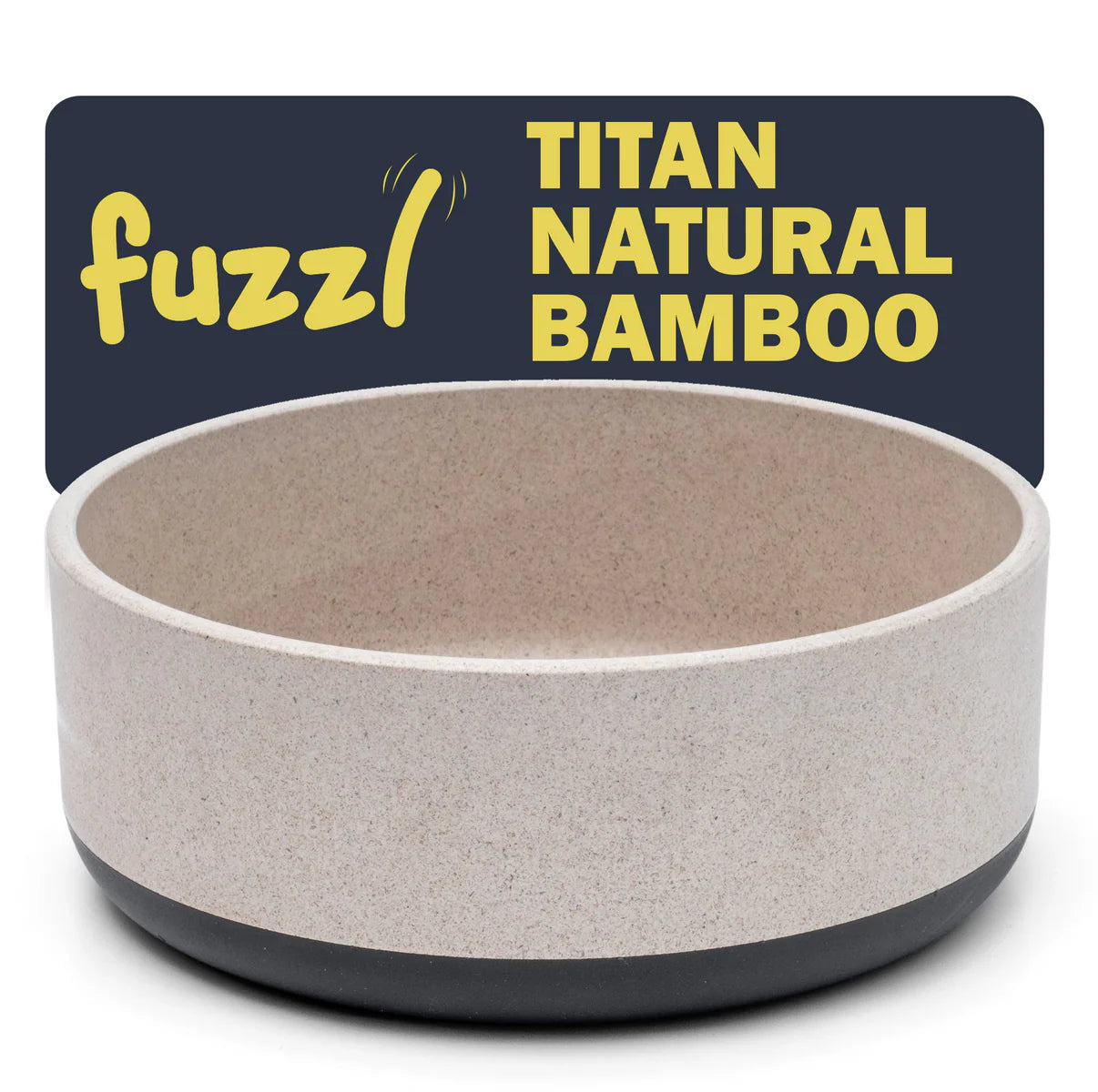 Fuzzl Titan Bamboo & Rubber Base Dog Bowl | Ultra Grip 22cm