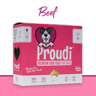 [Syd Only] Proudi Dog Raw Food - Single Protein Beef 2.4Kg