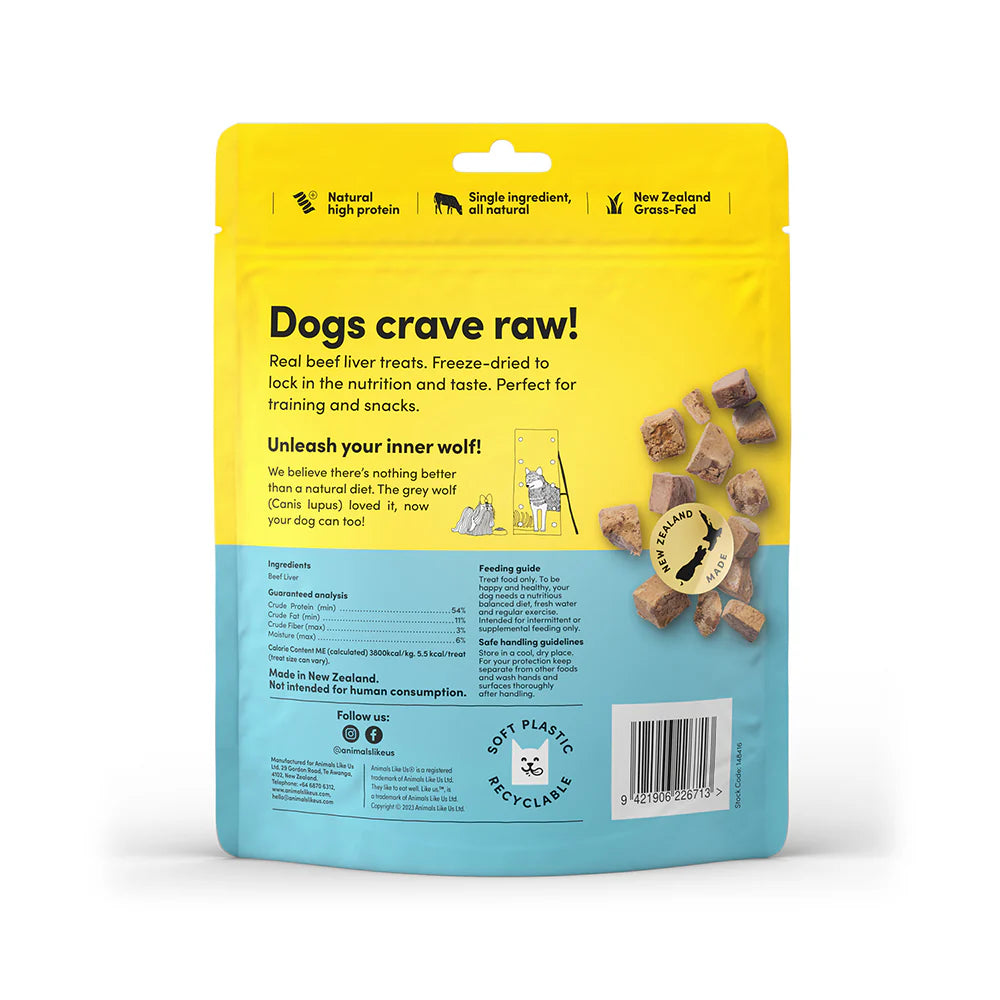 Animals Like Us - Grass-Fed Beef Liver Freeze- Dried Raw Dog Treats 85g