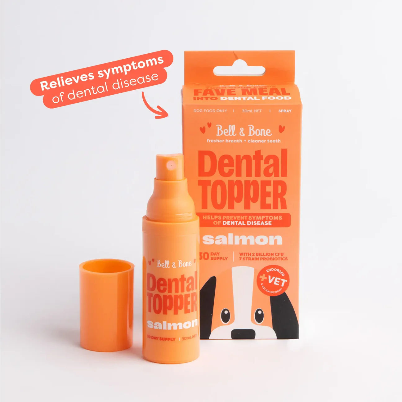 Bell and Bone Dog Dental Topper Spray - Salmon 30ml