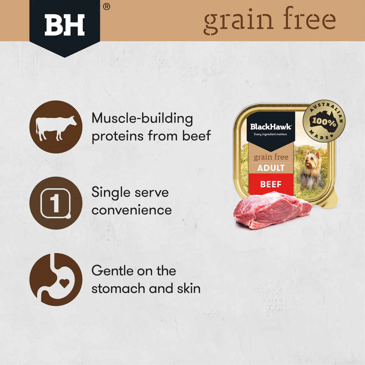 Black Hawk Dog Wet Food Grain Free Beef