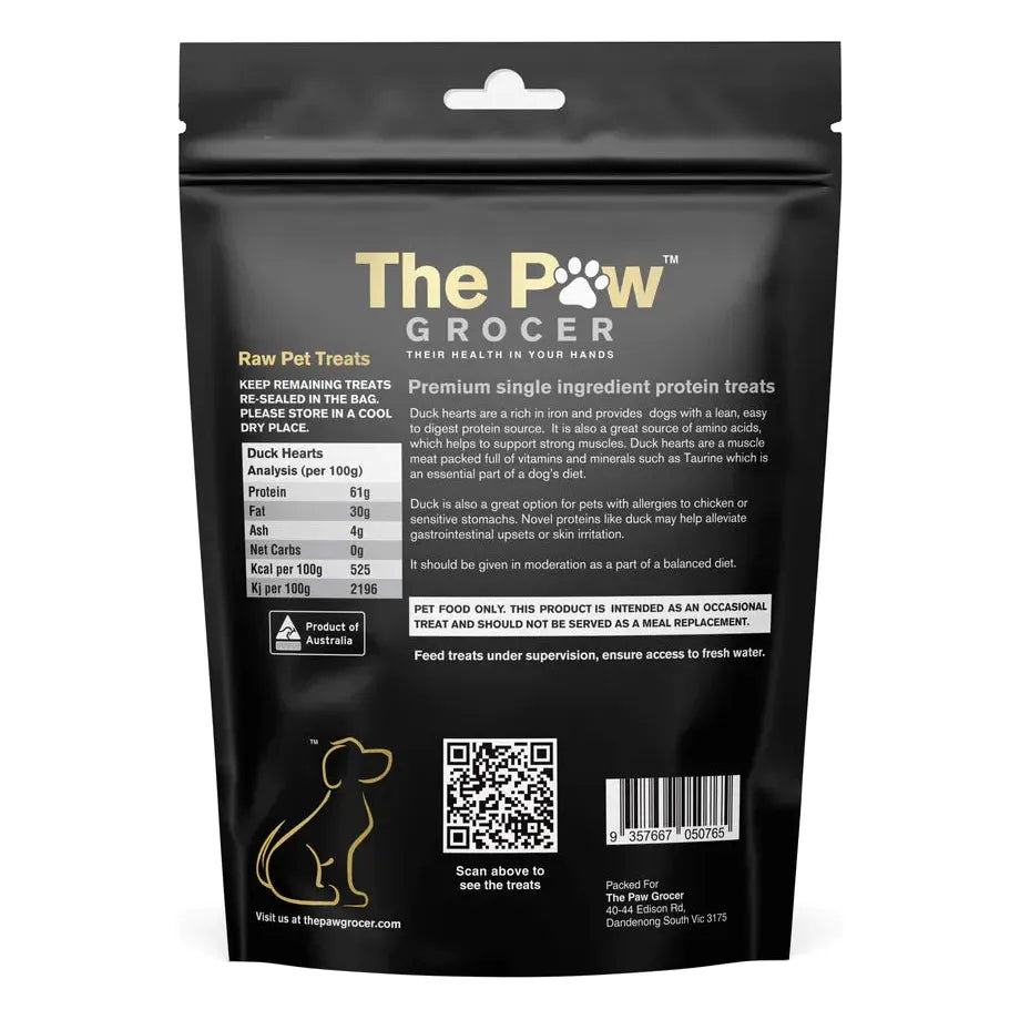 The Paw Grocer - Freeze Dried Duck Hearts