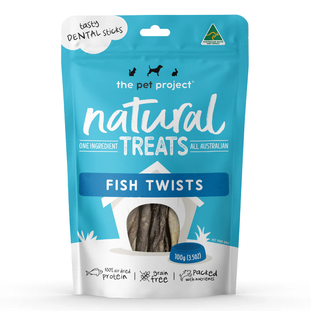 The Pet Projcet FISH TWISTS (100G) Dog Treats