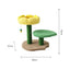 CATIO 2 Level Yellow Camellia Flower Cat Scratching Tree