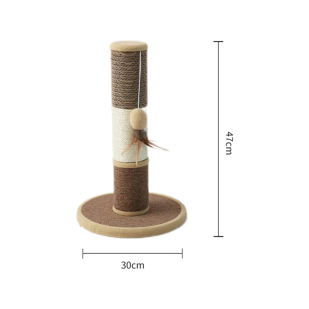 CATIO Sisal Cat Scratching Post with Hanging Cat Toy