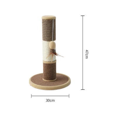 CATIO Sisal Cat Scratching Post with Hanging Cat Toy