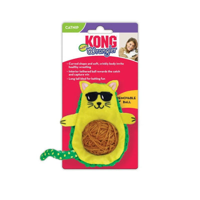 KONG Cat Toys Wrangler AvoCATo Crinkle Textured Catnip