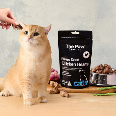 The Paw Grocer - Freeze Dried Chicken Hearts for Cats 50g
