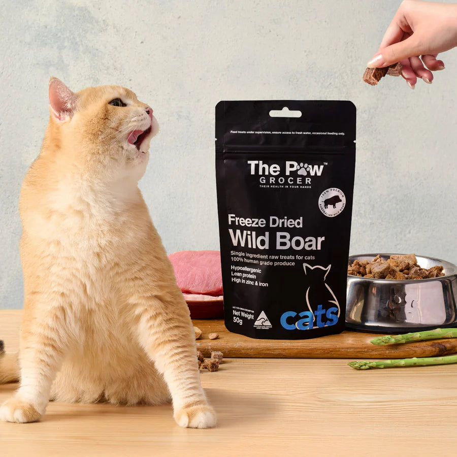 The Paw Grocer - Freeze Dried Wild Boar For Cats 50g