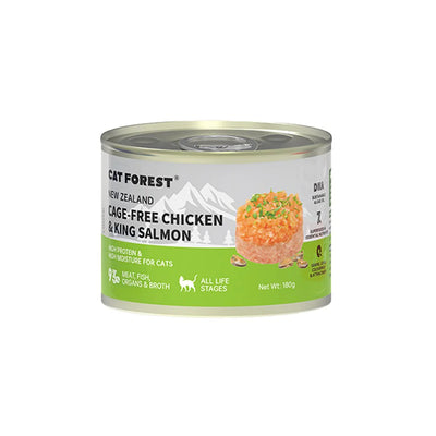 CAT FOREST Wet Cat Food Grass-Fed Chicken & King Salmon