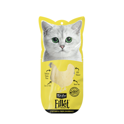 Kit Cat Fillet Fresh Cat Treat Grilled Chicken and Fiber (Hairball) 30g
