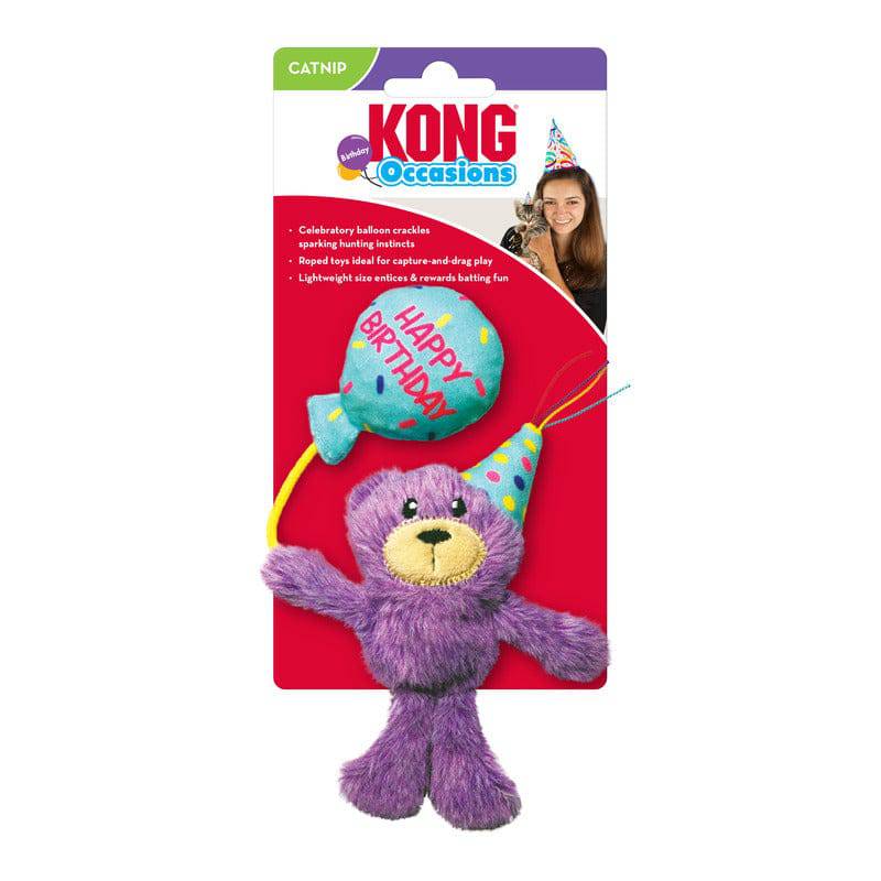 KONG Cat Toy Occasions Birthday Teddy