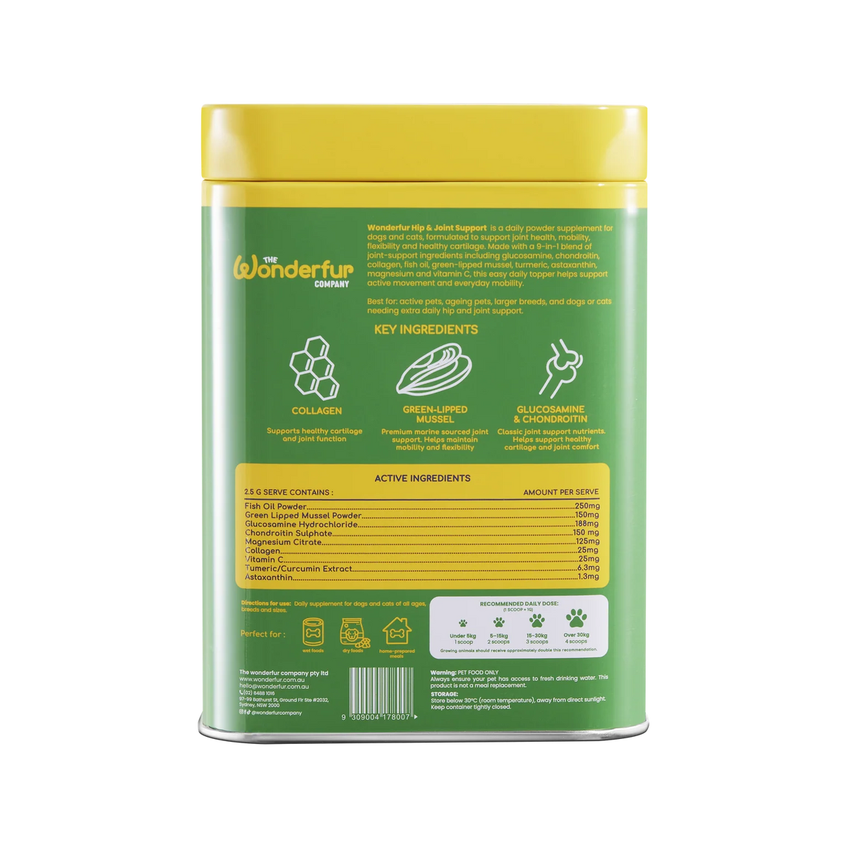 Wonderfur Hip & Joint Support for Dogs & Cats 250g