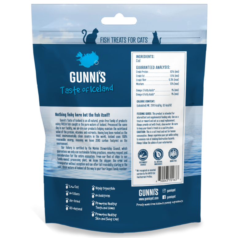 GUNNI’S Cod Mini Morsels Cat Treats 42.5g