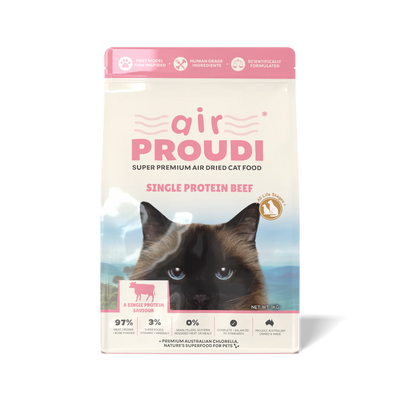 Air Proudi Air Dried Cat Food - Single Protein Beef