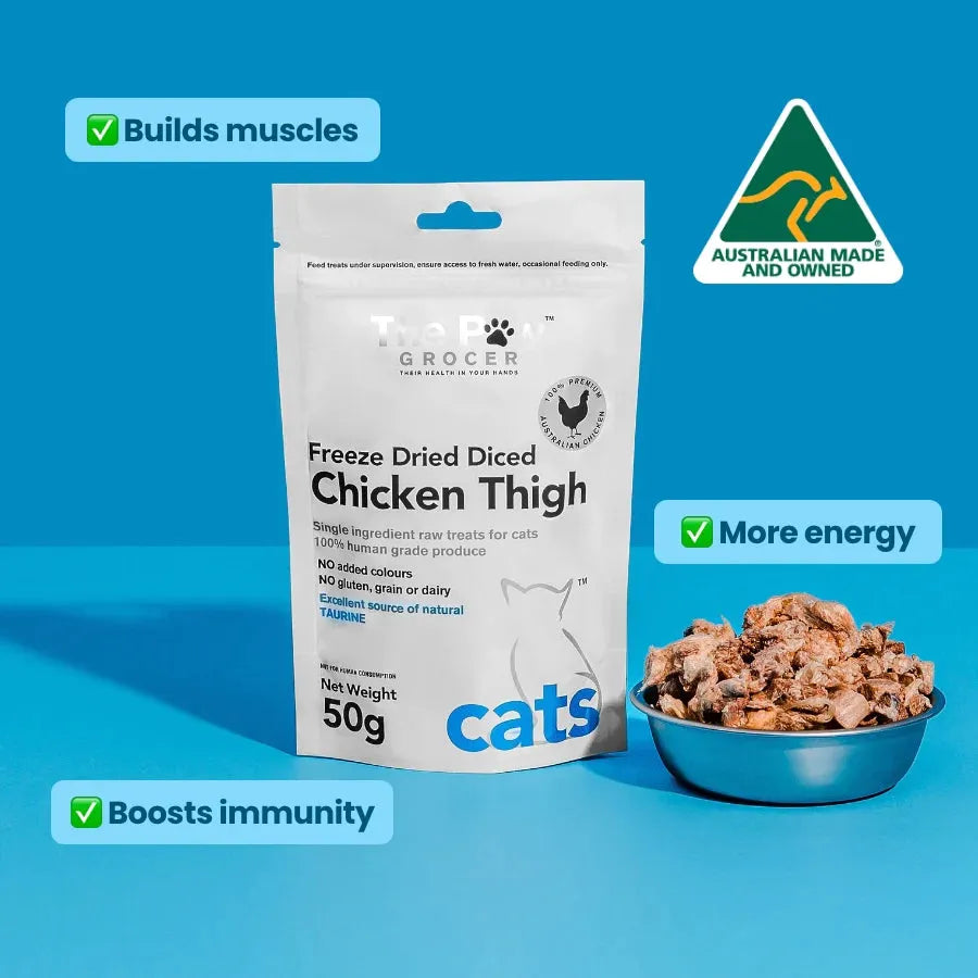 The Paw Grocer - Freeze Dried Diced Chicken Thigh