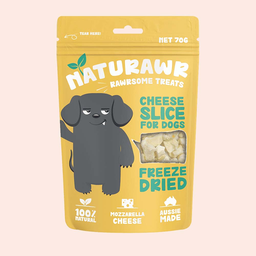 Naturawr Freeze-Dried Dog Treats Cheese Slice 70g