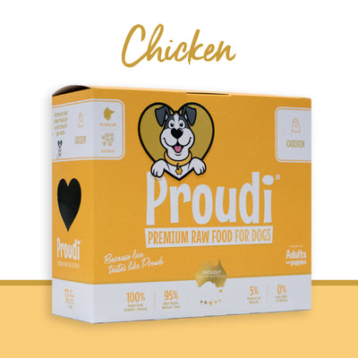 [Syd Only] Proudi Dog Raw Food - Single Protein Chicken 2.4Kg