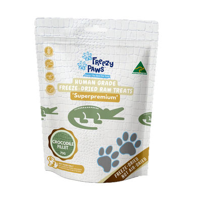 Freezy Paws - Freeze-Dried Crocodile Fillet Raw Treats 50g
