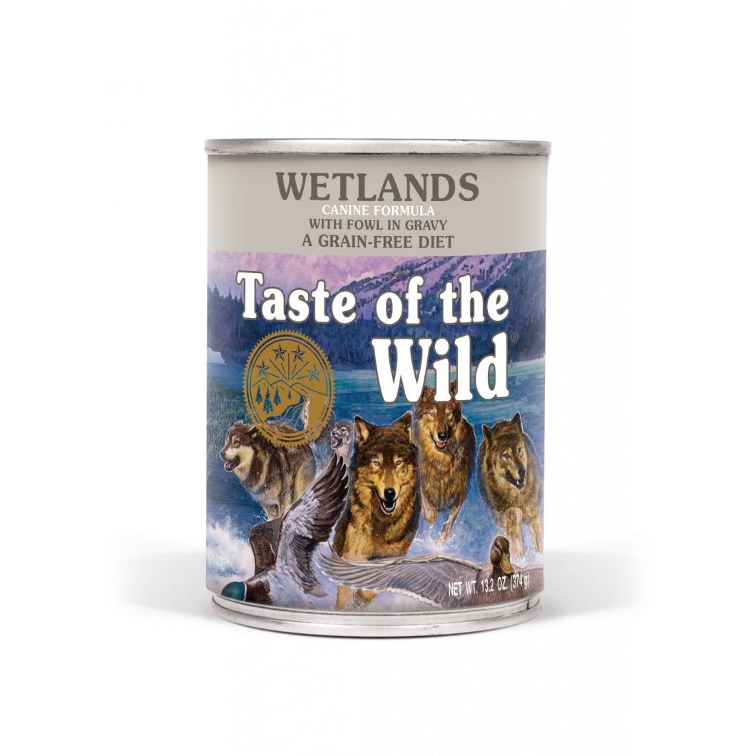 TASTE OF THE WILD - Wet Dog Food Grain Free Wetlands Canine Formula with Fowl in Gravy