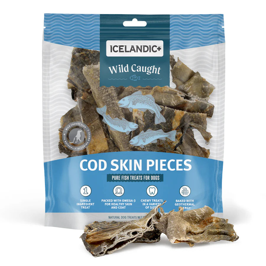 Icelandic+ Dog Treats Cod Skin Pieces 227g