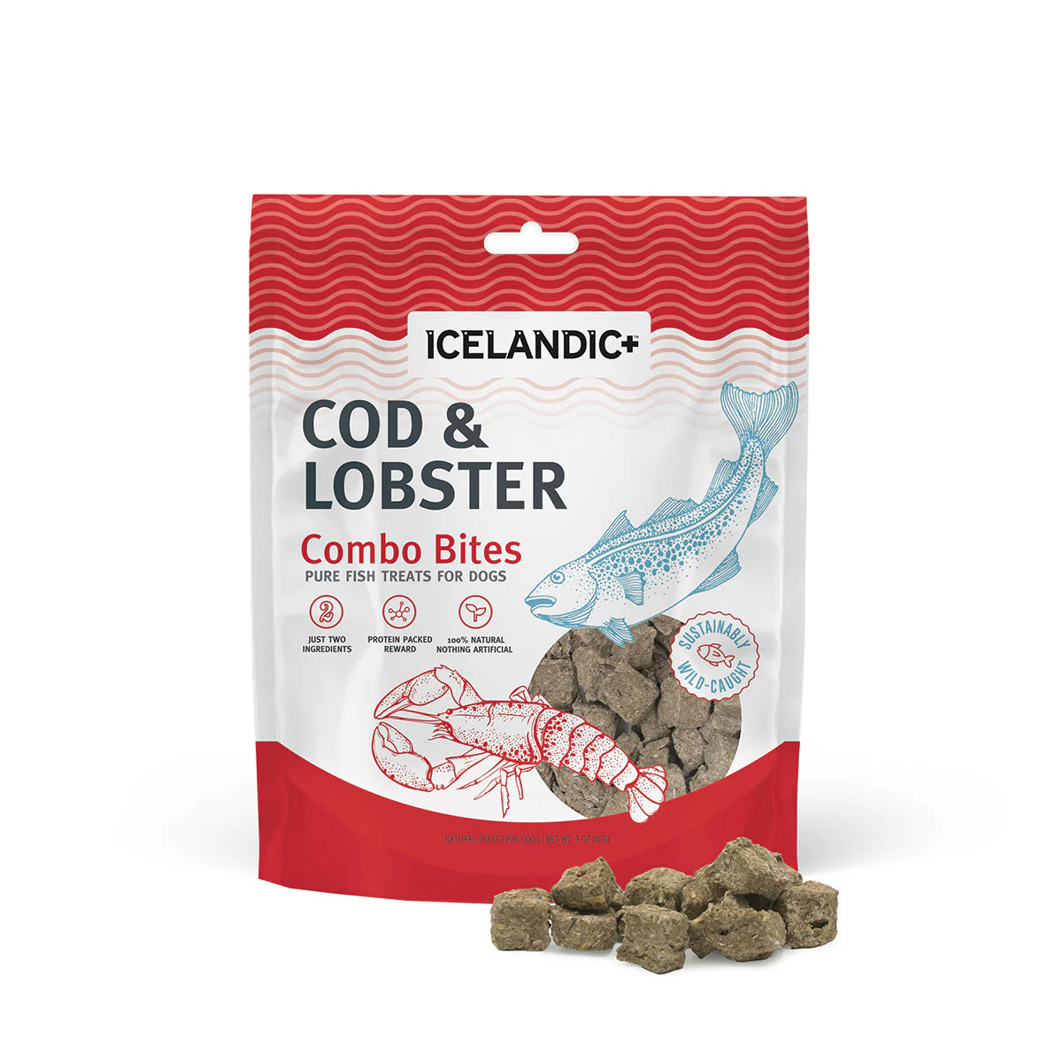 Icelandic+ Dog Treats Cod & Lobster Combo Bites 85g