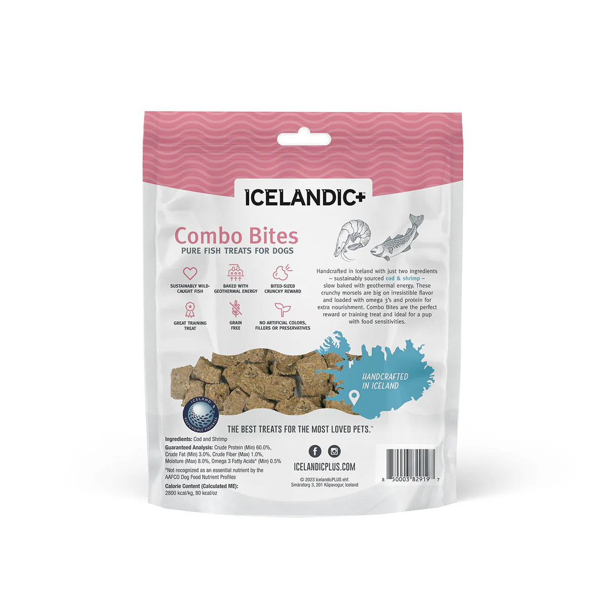 Icelandic+ Dog Treats Cod & Shrimp Fish Combo Bites 85g