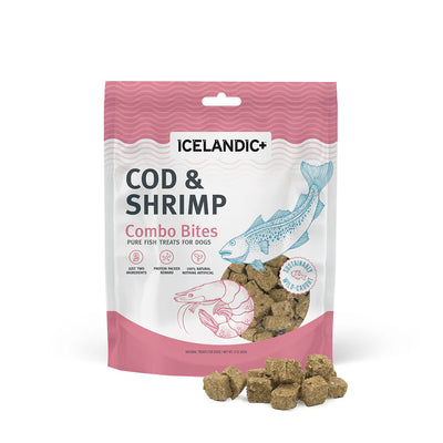 Icelandic+ Dog Treats Cod & Shrimp Fish Combo Bites 85g