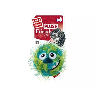 GiGwi Dog Toy - Crazy Ball with Squeaker Green/Blue Medium