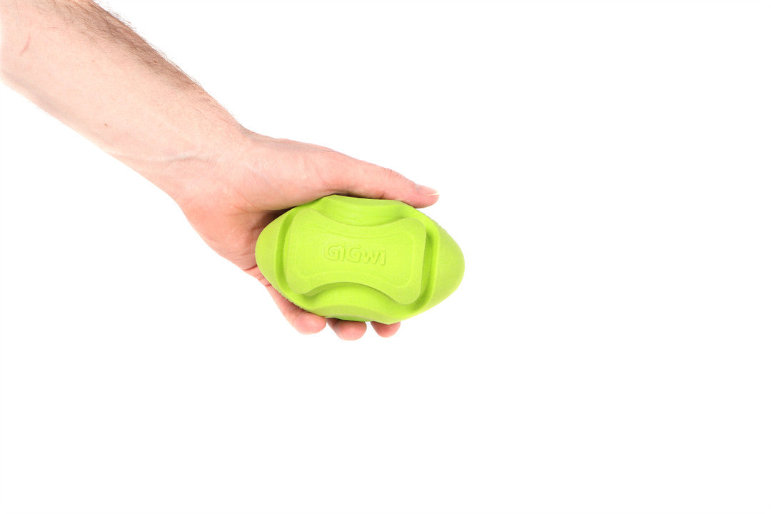 GiGwi Dog Toy - G-Foamer Rugby Ball Green