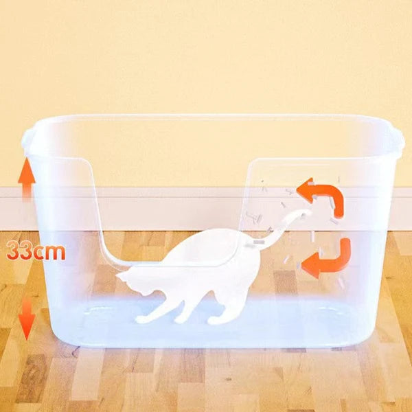 MANGO Extra Size High Edge Ultra-light Weight Cat Litter Box For Large Cat