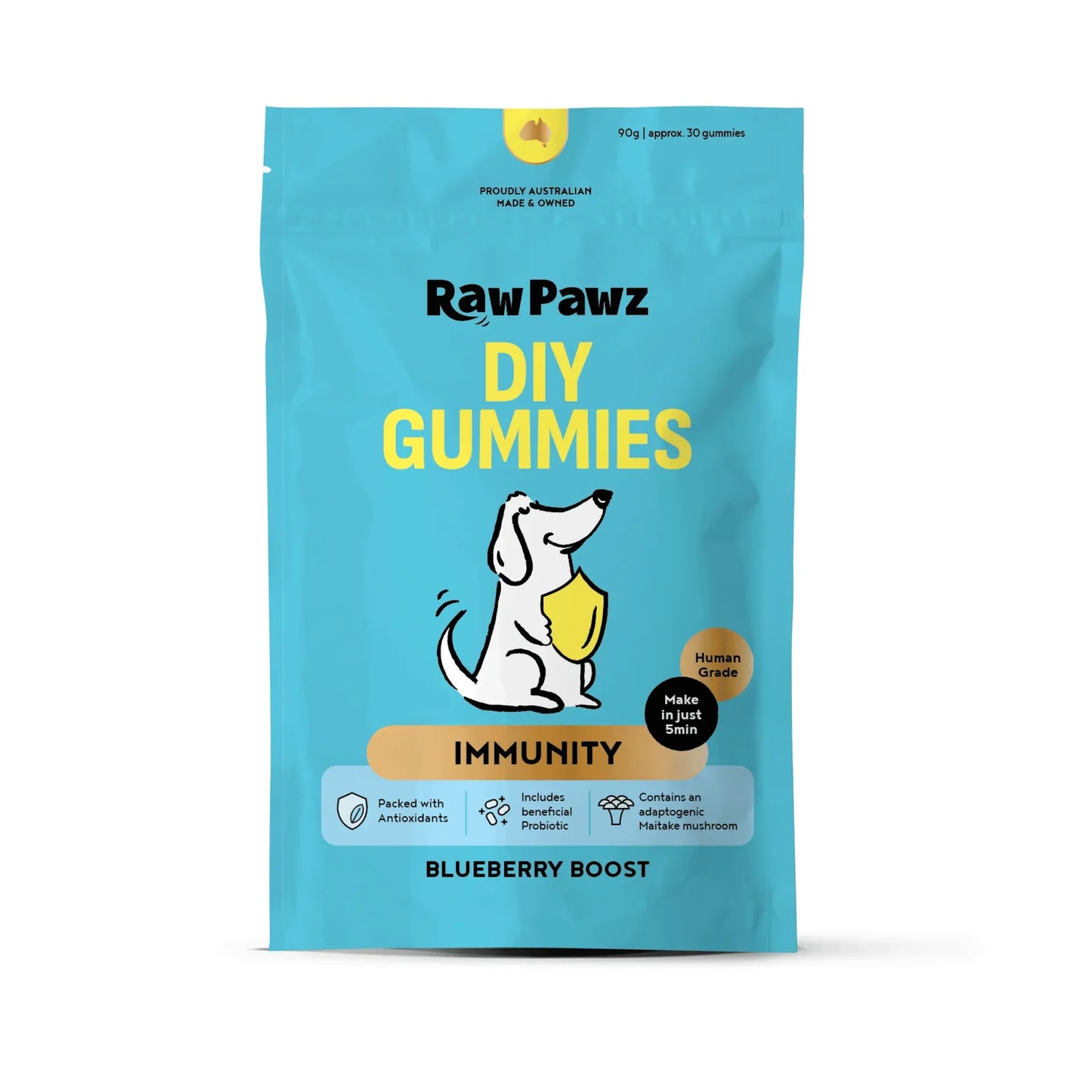 Raw Pawz DIY Gummies Immunity Blueberry Boost 90g