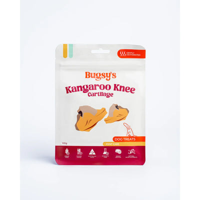 Bugsy's Dehydrated Pet Treat - Kangaroo Knee Cartilage 100g