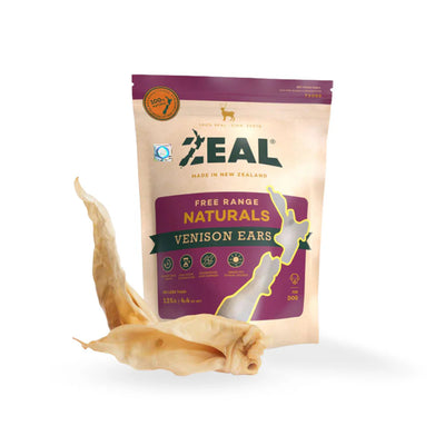 ZEAL Free-Range Dog Treats Venison Ears 125g