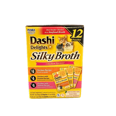 INABA Cat Dashi Delights Silky Broth Chicken Variety 12PK