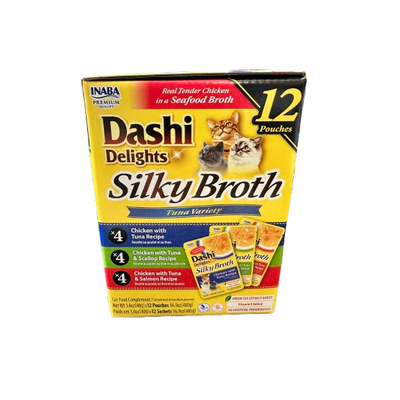 INABA Cat Dashi Delights Silky Broth Tuna Variety 12PK