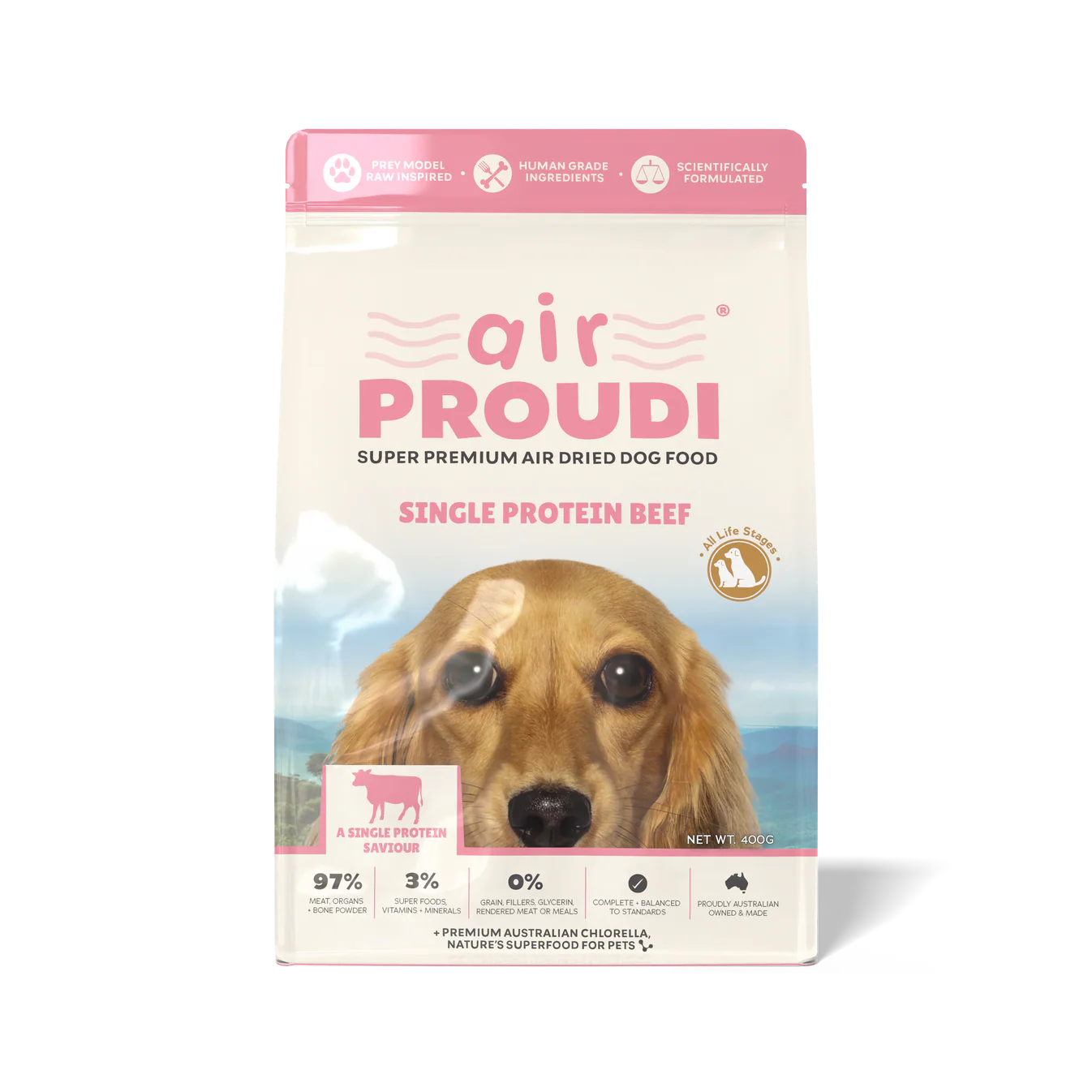 Air Proudi Air Dried Dog Food - Single Protein Beef
